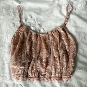 Forever 21 Pink Lace Crop Top